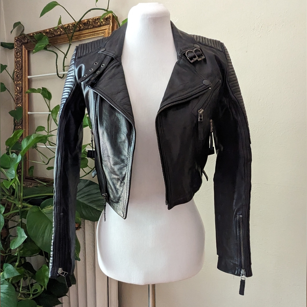 Capulet Crop Moto Leather Jacket